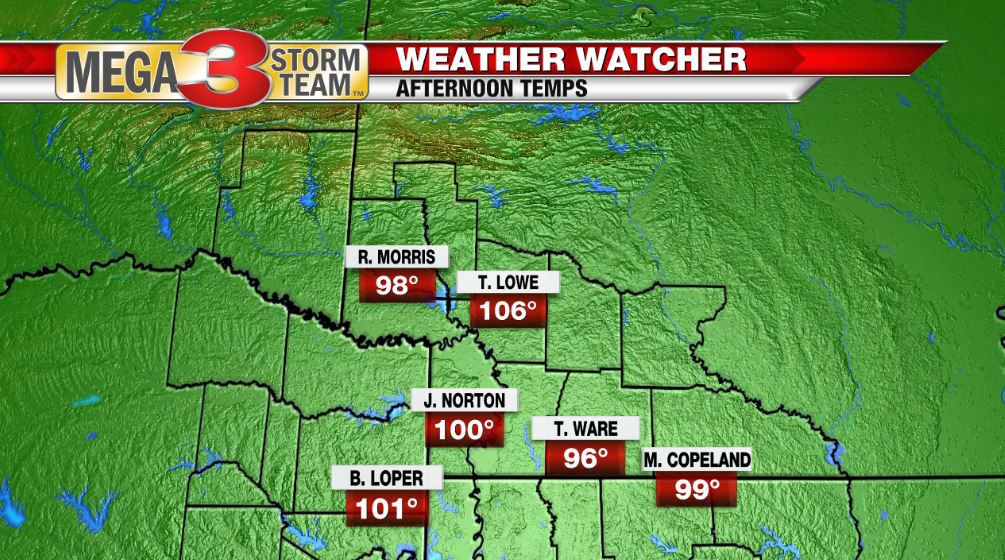 Northern ArkLaTex Weather Watcher High Temps